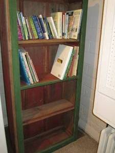 Handmade bookshelf with a rustic lo...