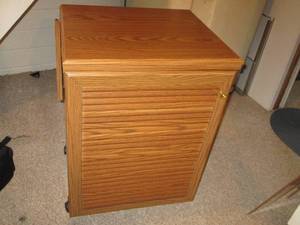 Wooden Seamstress rolling storage c...