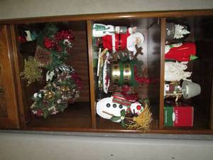 All Christmas greenery, mugs, figur...