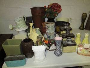Huge lot of assorted Vases and plan...
