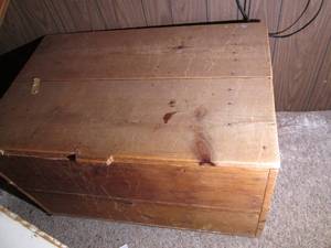 Large vintage wooden toy box style ...