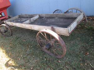Antique Farm Equipment Wagon....