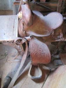 Vintage Embossed leather Western St...