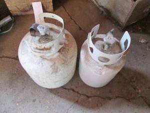 20lb empty propane tank and 10lb pr...