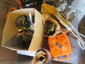 box of random vintage electrical pl...