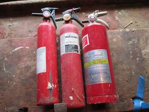 Lot of three fire extinguishers....