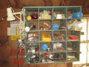 Wooden Pigeon hole wall organizer a...