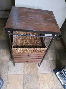 Ornate Metal framed entry Table wit...