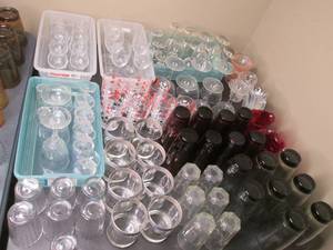 Huge variety of somewhere, glass dr...