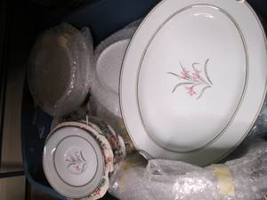 large uncovered storage tote with a...