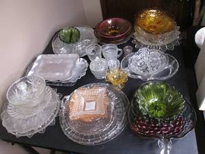 Vintage Crystal and carnival Glass ...