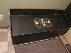 Decorative wood storage bench...