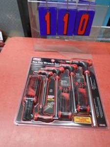lot 110 image: New hex key wrench set. As shown.