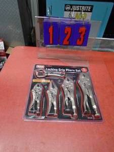 lot 123 image: King 5 piece locking pliers ser. As shown.