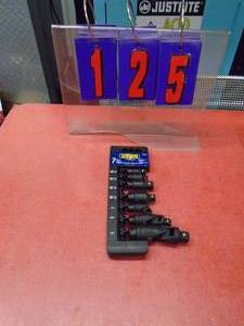 lot 125 image: Gear Head 7 piece socket adapter set. As shown.