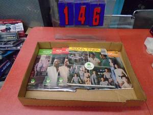 lot 146 image: Flat with 8  vintage Star Trek records. N.O.S. As shown.