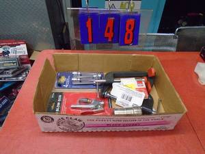 lot 148 image: Flat with bessey clamps & misc tools. As shown.
