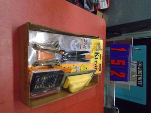 lot 152 image: Flat of multi meter, poultry shear & sanding block. As shown.