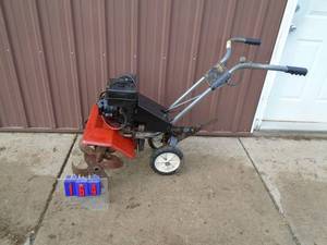 lot 164 image: Front tine rototiller. 5 hp. Tested & works. As shown.
