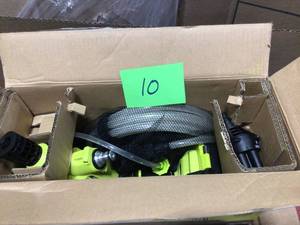lot 10 image: RYOBI ONE HP 18V Brushless EZClean 600 PSI 0.7 GPM Cordless Cold Water Power Cleaner (Tool Only)  Customer Returns See Terms on Auction
