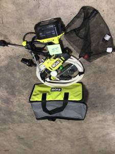 lot 25 image: RYOBI ONE HP 18-Volt Brushless EZClean 600 PSI 0.7 GPM Cordless Electric Power Cleaner w 4.0Ah Battery, Charger, Accessories Customer Returns See Terms on Auction