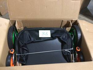 Scotts 20 in. Manual Walk Behind Reel Mower with Grass Catcher Customer Returns See Terms on Auction