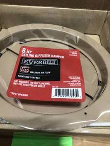 Everbilt 8 in. Steel Round Diffuser Damper in Brown Customer Returns See Terms on Auction