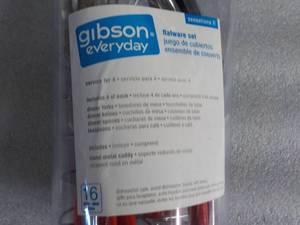 lot 39 image: 16 pc Gibson Everyday Flatware Set...