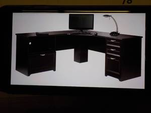 lot 77 image: Real Space Magellan L Shape Desk e...