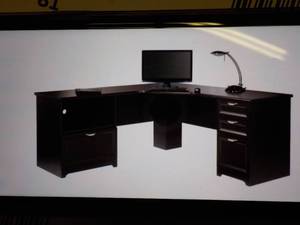 lot 80 image: Real Space Magellan L Shape Desk e...