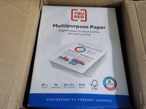 lot 95 image: 2000 Sheets White Tru Red Multipurp...