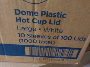 lot 113 image: Case of Dixie 1000 Dome Plastic Hot...