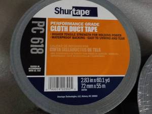 lot 157 image: 4 rolls Shurtape Cloth Duct Tape, 1...