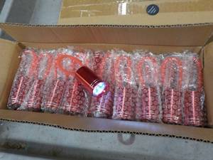 lot 178 image: Case of 50 - 4 LED Red Flashlights...