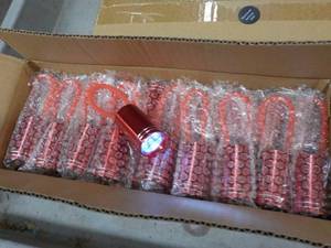 lot 180 image: Case of 50 - 4 LED Red Flashlights...