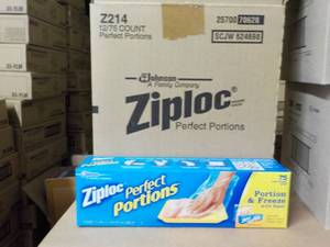 lot 227 image: Case of 12 Boxes Ziploc Perfect Por...