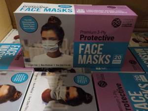 lot 244 image: 2 Cases 3 Ply Disposable Face Masks...