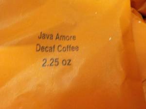 lot 336 image: Case of Java Amore Decaf Coffee 2.2...