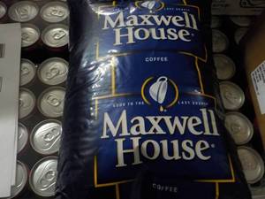 lot 341 image: 4 lb. Bag Maxwell House Whole Coffe...