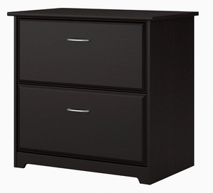 lot 10 image: BUSH FURNITURE Cabot 2 Drawer Lateral File Cabinet, Espresso Oak