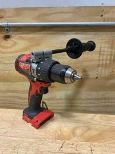 lot 39 image: MILWAUKEE M18 18V Lithium-Ion Brushless Cordless 12 in. Compact Hammer Drill Tool Only