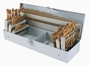 lot 97 image: STEELEX Grizzly D1138 Tin Coated Drill Bit Set, 115-Piece