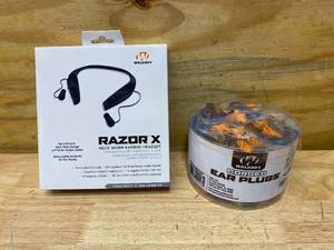 lot 100 image: WALKERS GWP-SF-BTN Razor X 3.0 with Saftey Corded Foam Ear Plugs Noise Reduction Rating 25Db50 PK