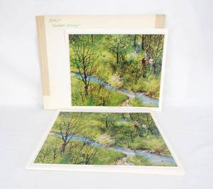 lot 25 image: Lot of 42 Vintage John Berkey Woodland Discovery Prints