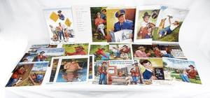 lot 26 image: Lot of 43 Vintage Clair V. Fry Prints Including Officer Kelly, The Gay Philosopher, Believe Me and More