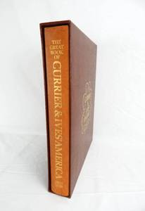 lot 40 image: Vintage 1979 The Great Book of Currier and Ives America Limited Edition Leather Bound Book
