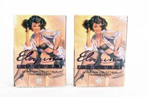 lot 62 image: Set of 2 Vintage Gil Elvgren Pin Ups Premium Collector Trading Card Packs