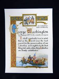 lot 89 image: Case of Vintage Excerpt From A Letter From George Washington Prints