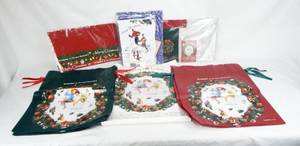 lot 44 image: Lot of Vintage 2013 Norman Rockwell Art for Golden Bear-Kosugi Co Holiday Gift Boxes, Bags, and Advertising Posters
