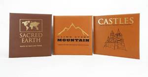 lot 80 image: Vintage Sacred Earth, Climb Every Mountain and Castles Limited Edition Leather Bound Book Set